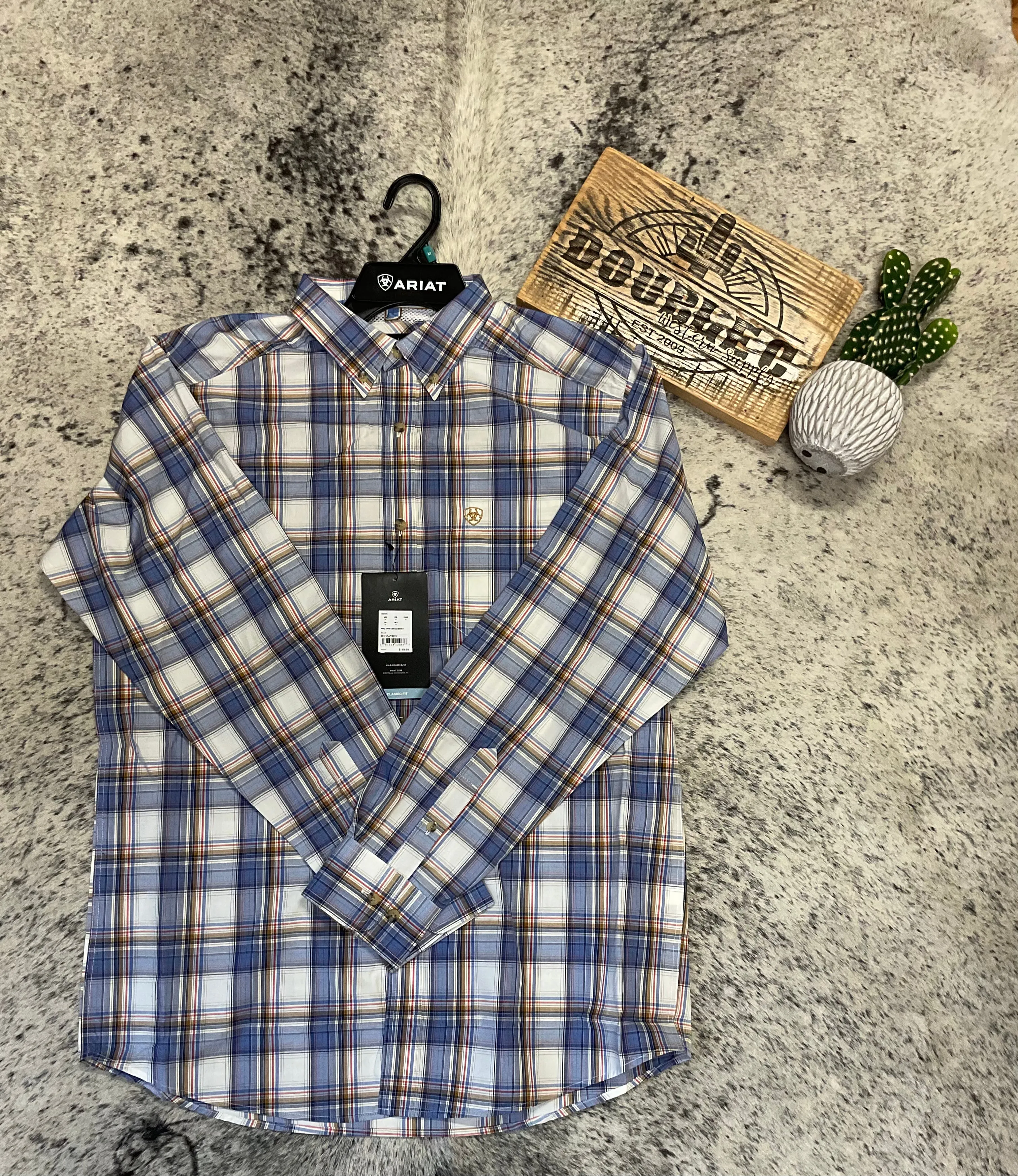 Ariat Men's Pro Tristen LS Shirt Blue