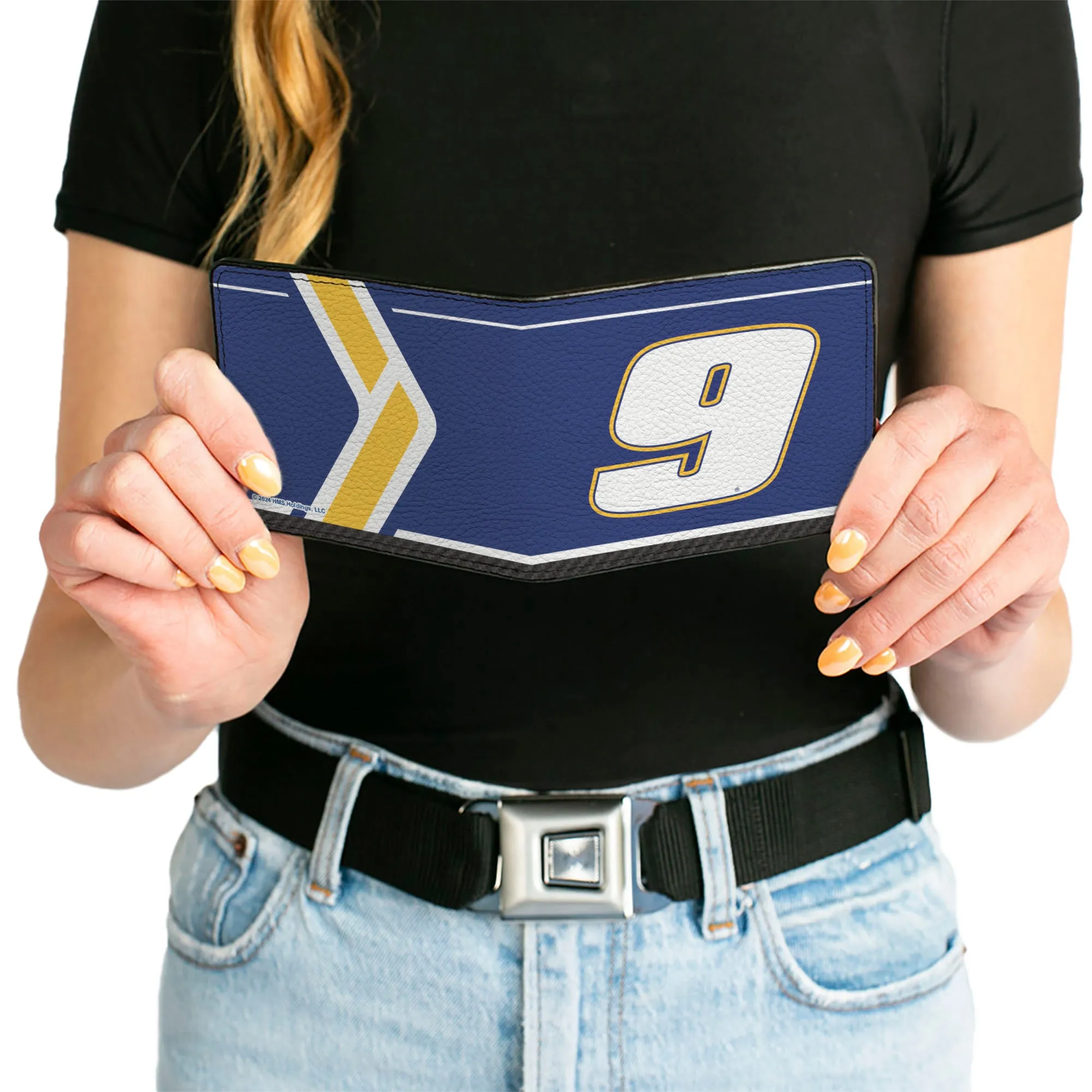 Bi-Fold Wallet - Chase Elliott #9 Racing Logo Royal/Yellow/White