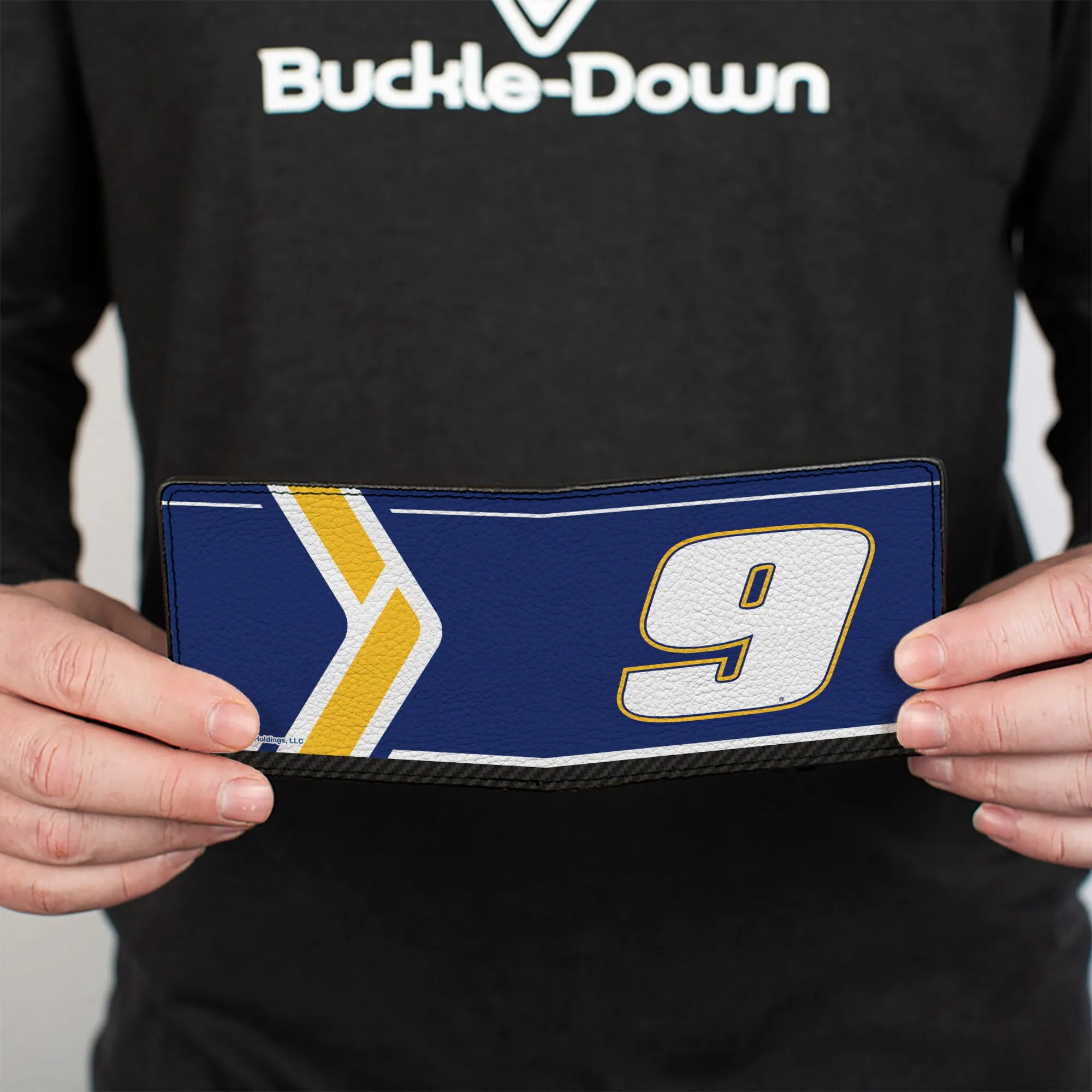 Bi-Fold Wallet - Chase Elliott #9 Racing Logo Royal/Yellow/White