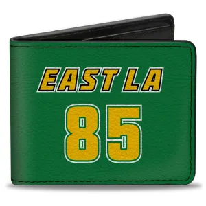 Bi-Fold Wallet - Cheech & Chong EAST LA 85 BASKETBALL JONES Faces Logo Green/Yellow