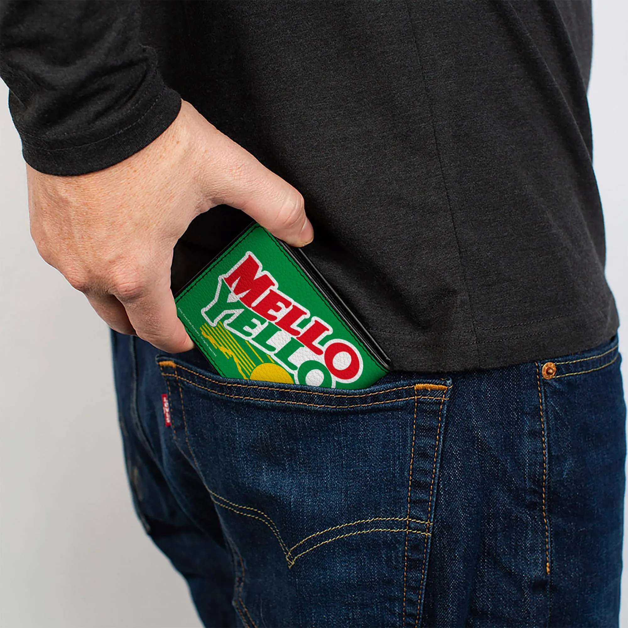 Bi-Fold Wallet - MELLO YELLO Mountain Logo Green/White/Red/Yellow