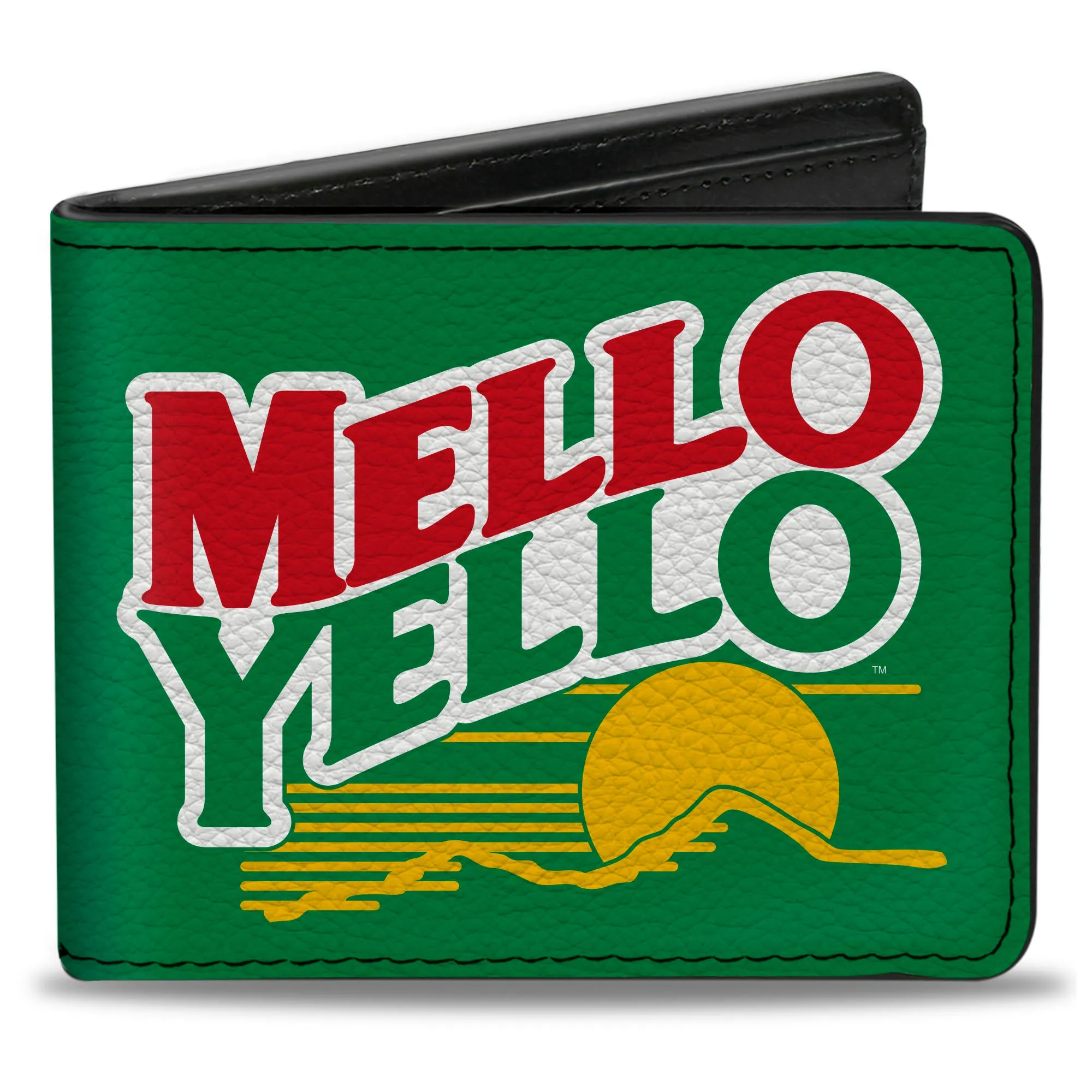 Bi-Fold Wallet - MELLO YELLO Mountain Logo Green/White/Red/Yellow