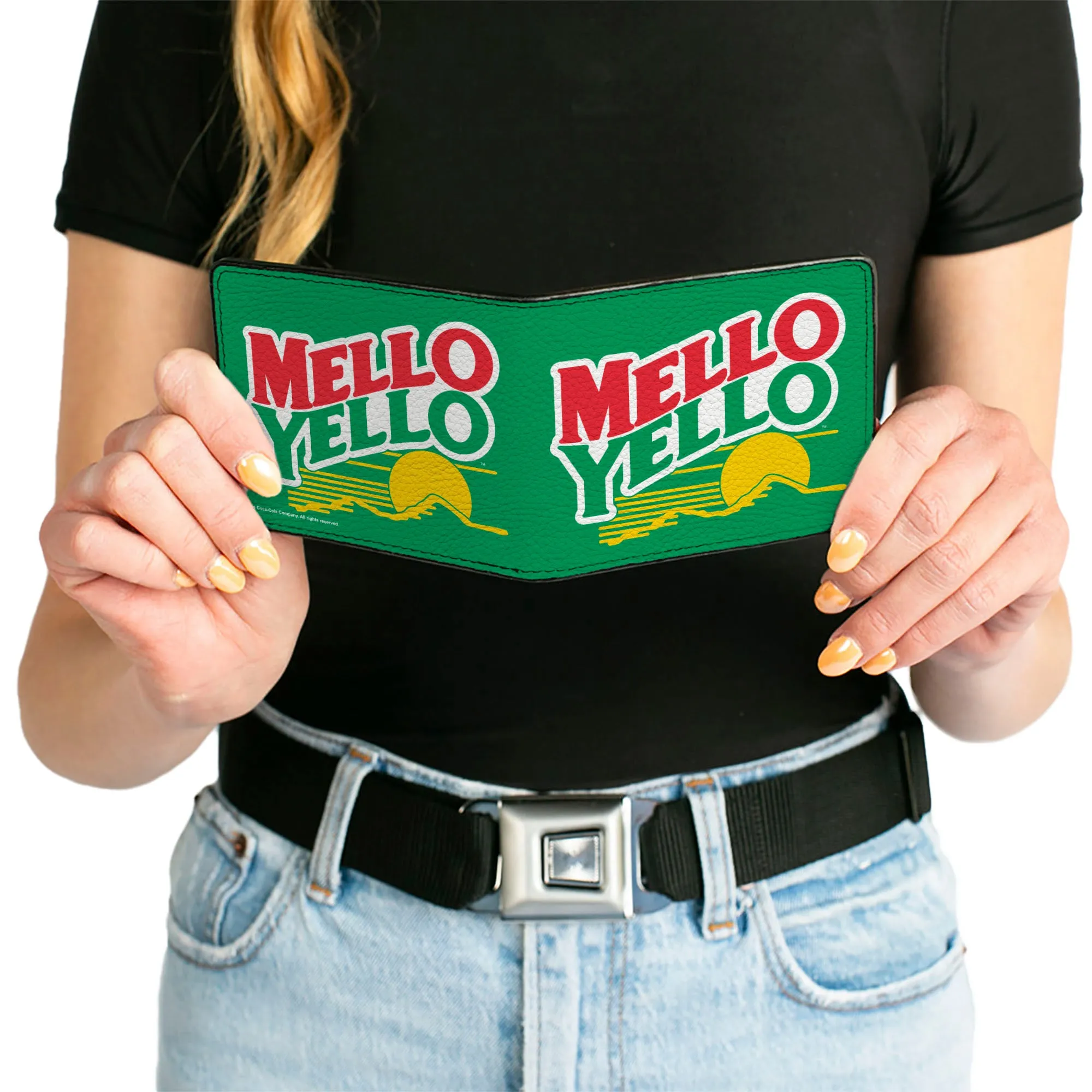 Bi-Fold Wallet - MELLO YELLO Mountain Logo Green/White/Red/Yellow