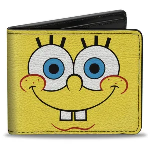 Bi-Fold Wallet - SpongeBob SquarePants I'M READY Face Close-Up Yellow/Green