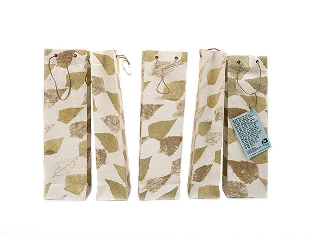 Elrhino Paper Gift Bags - Set of 5 with German Leaf Print