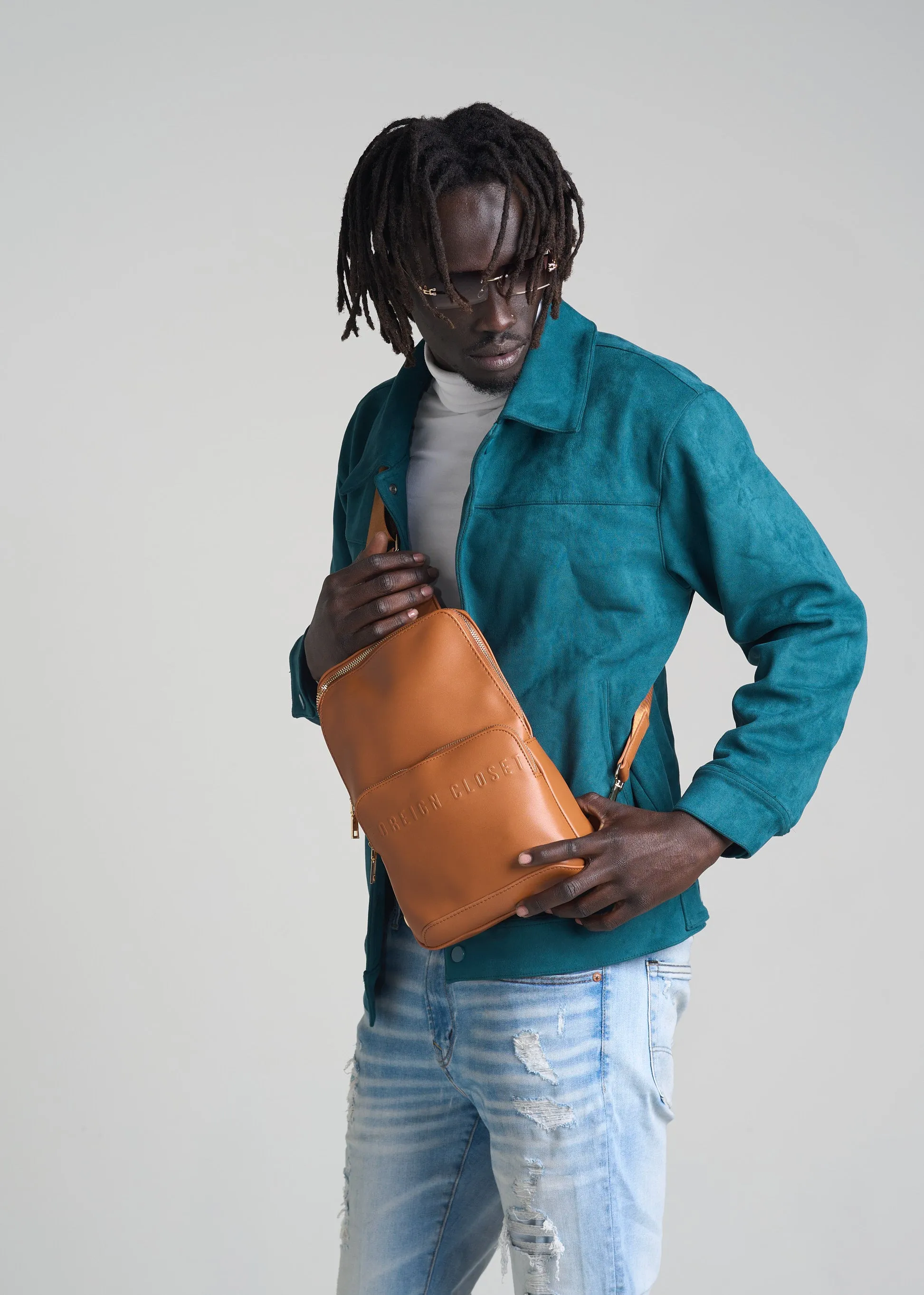 Icon Signature Shoulder Bag - Peanut Butter (Blue Lining)