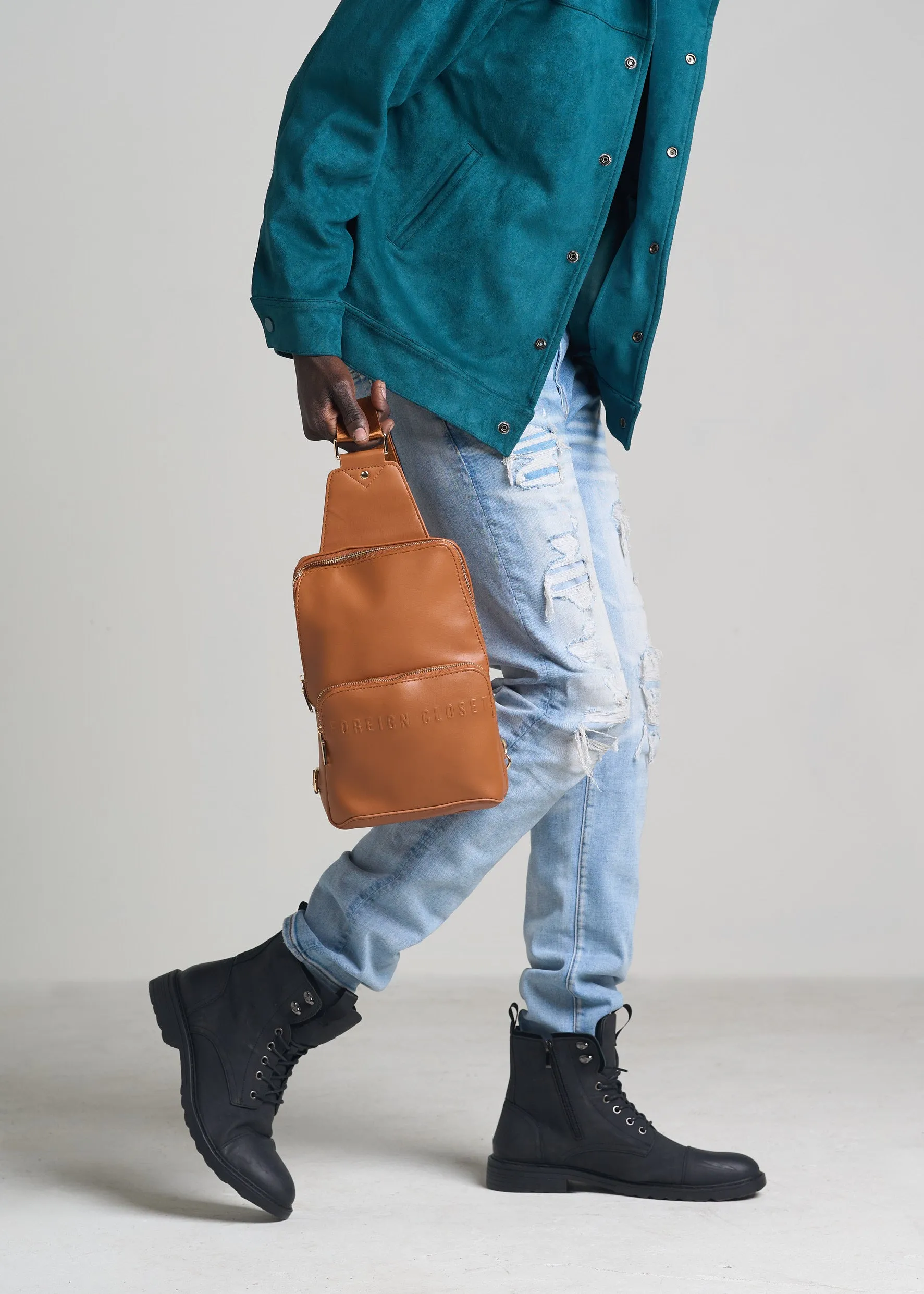 Icon Signature Shoulder Bag - Peanut Butter (Blue Lining)