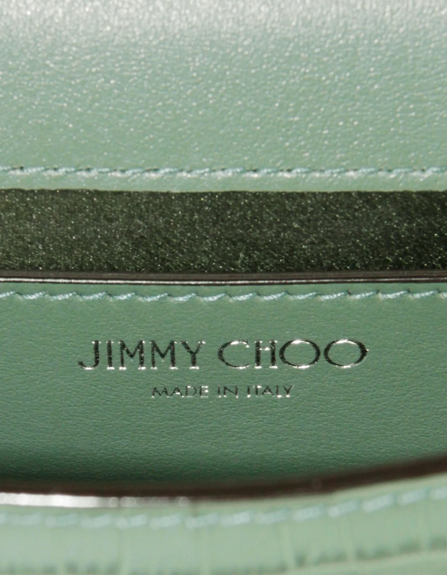 Jimmy Choo Cactus Green Embossed Crocodile Varenne Crossbody/ Clutch Bag