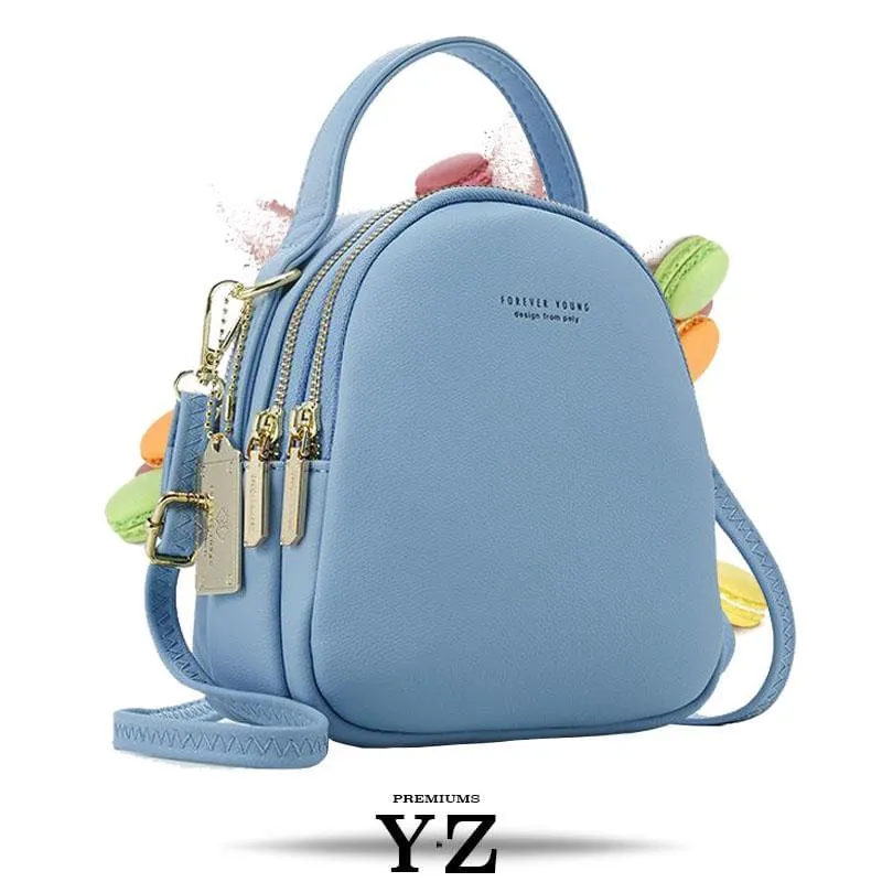 Macaron Backpack - Soft Blue