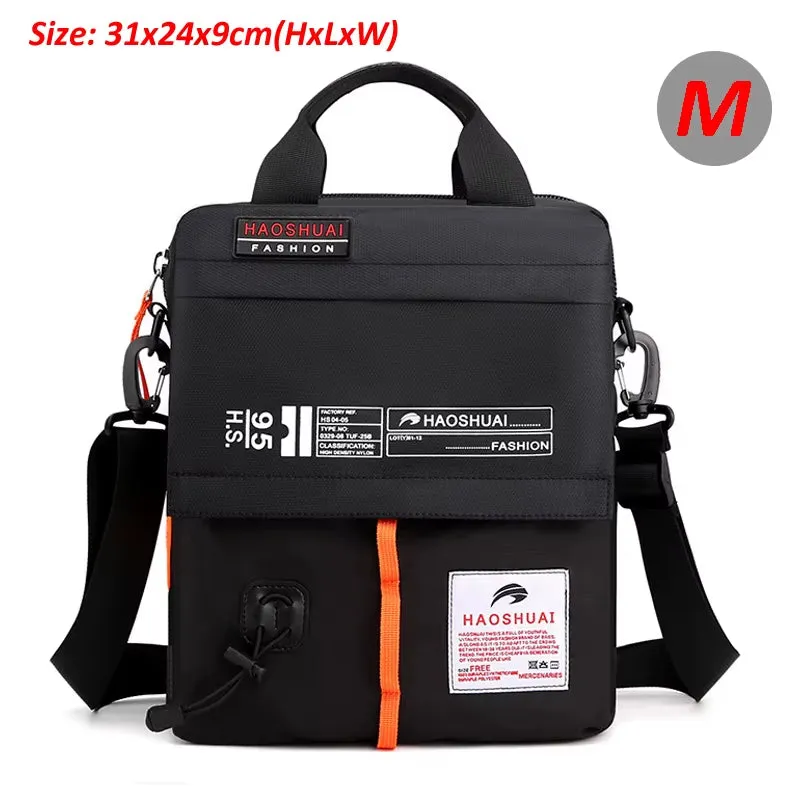 Men'S Bag Messenger Bag Male Waterproof Nylon Camouflage Satchel over the Shoulder Crossbody Bags Handbag Mini Briefcase XA99WC