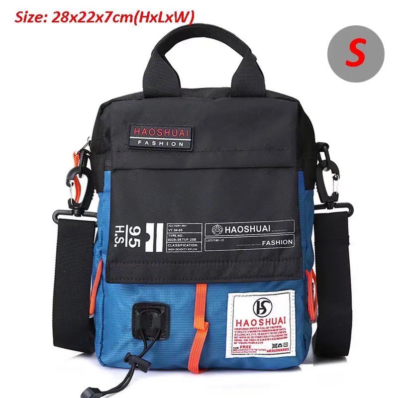 Men'S Bag Messenger Bag Male Waterproof Nylon Camouflage Satchel over the Shoulder Crossbody Bags Handbag Mini Briefcase XA99WC