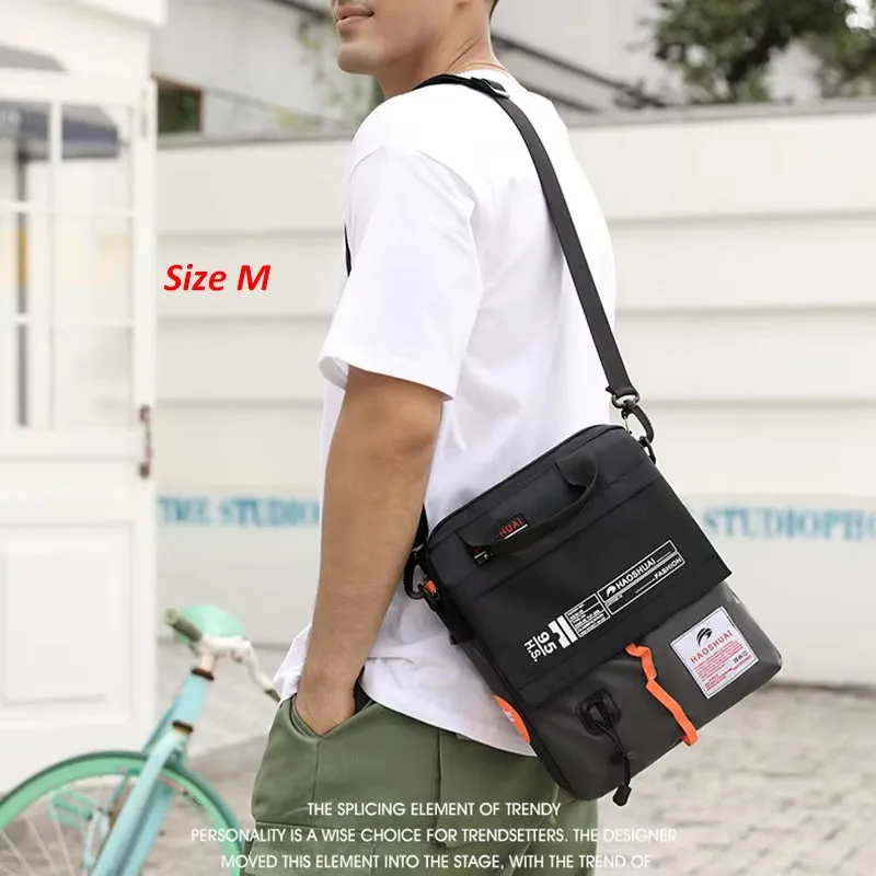 Men'S Bag Messenger Bag Male Waterproof Nylon Camouflage Satchel over the Shoulder Crossbody Bags Handbag Mini Briefcase XA99WC