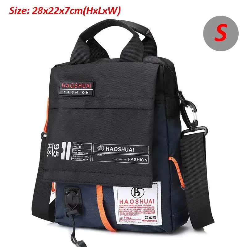 Men'S Bag Messenger Bag Male Waterproof Nylon Camouflage Satchel over the Shoulder Crossbody Bags Handbag Mini Briefcase XA99WC