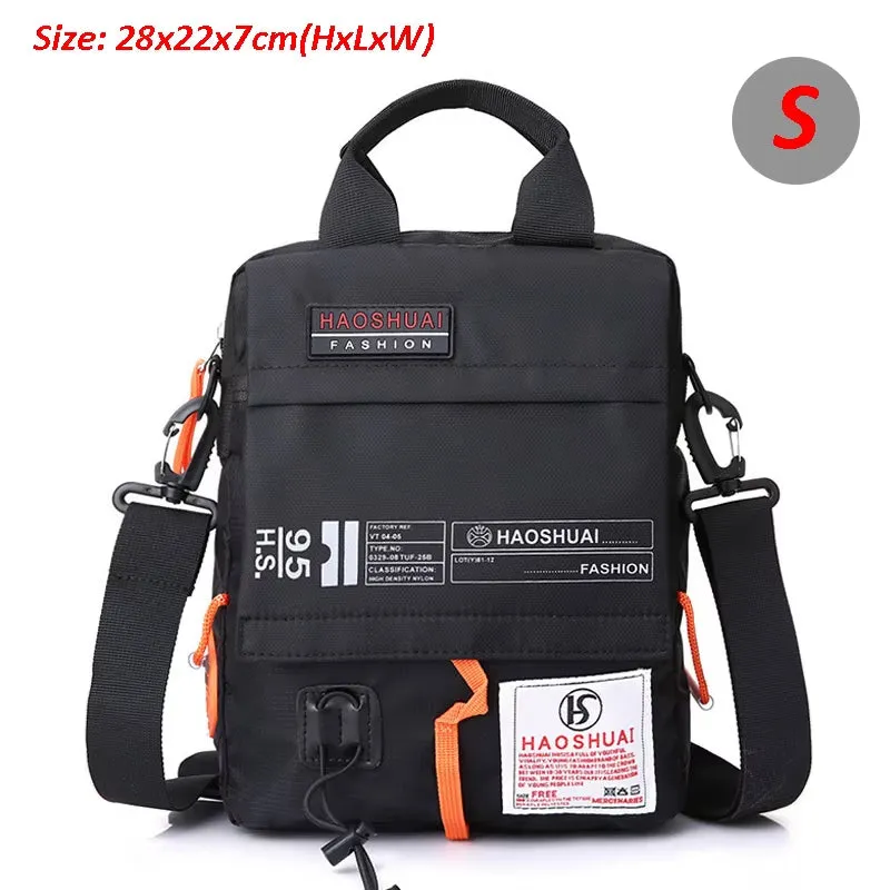 Men'S Bag Messenger Bag Male Waterproof Nylon Camouflage Satchel over the Shoulder Crossbody Bags Handbag Mini Briefcase XA99WC