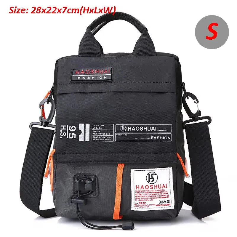 Men'S Bag Messenger Bag Male Waterproof Nylon Camouflage Satchel over the Shoulder Crossbody Bags Handbag Mini Briefcase XA99WC