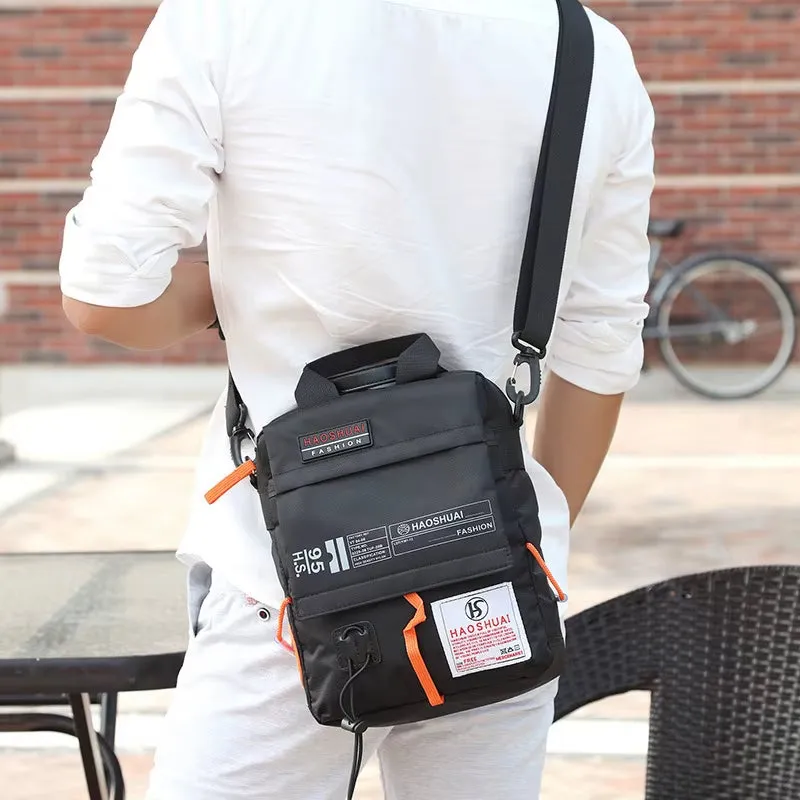 Men'S Bag Messenger Bag Male Waterproof Nylon Camouflage Satchel over the Shoulder Crossbody Bags Handbag Mini Briefcase XA99WC