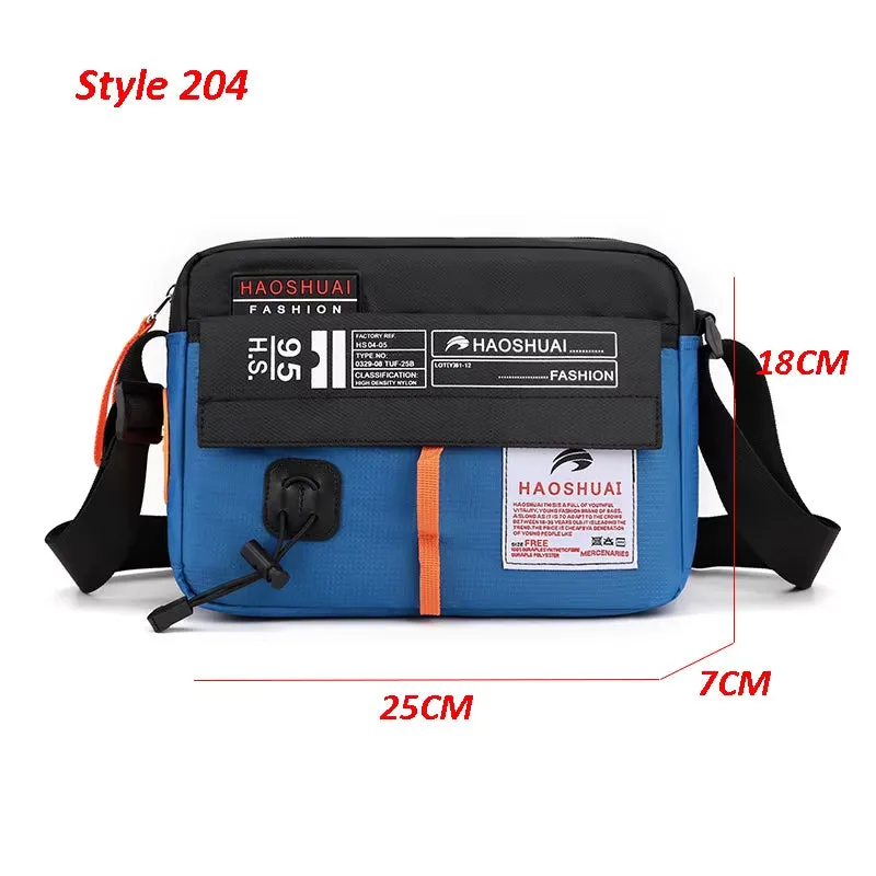 Men'S Bag Messenger Bag Male Waterproof Nylon Camouflage Satchel over the Shoulder Crossbody Bags Handbag Mini Briefcase XA99WC