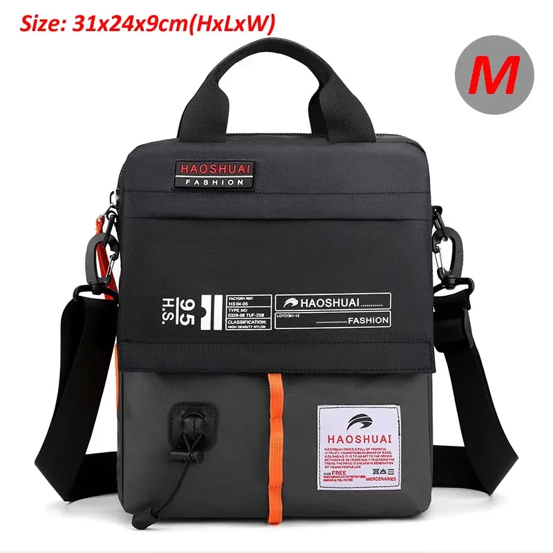 Men'S Bag Messenger Bag Male Waterproof Nylon Camouflage Satchel over the Shoulder Crossbody Bags Handbag Mini Briefcase XA99WC