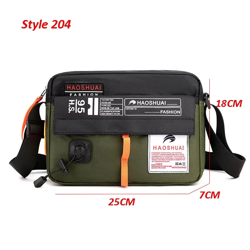 Men'S Bag Messenger Bag Male Waterproof Nylon Camouflage Satchel over the Shoulder Crossbody Bags Handbag Mini Briefcase XA99WC
