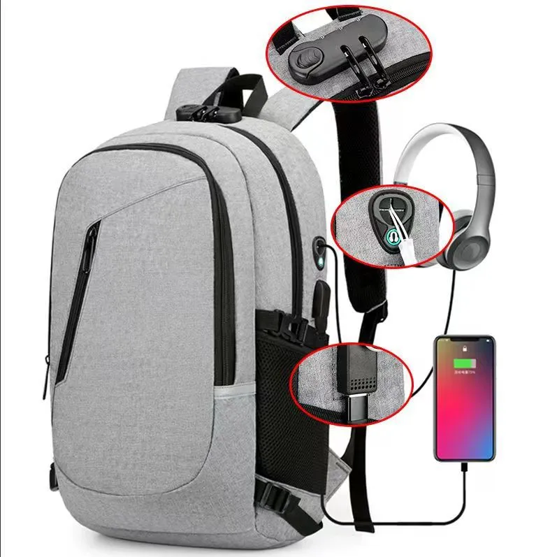 Men's Computer Business Charging Man Pair Backpacks
