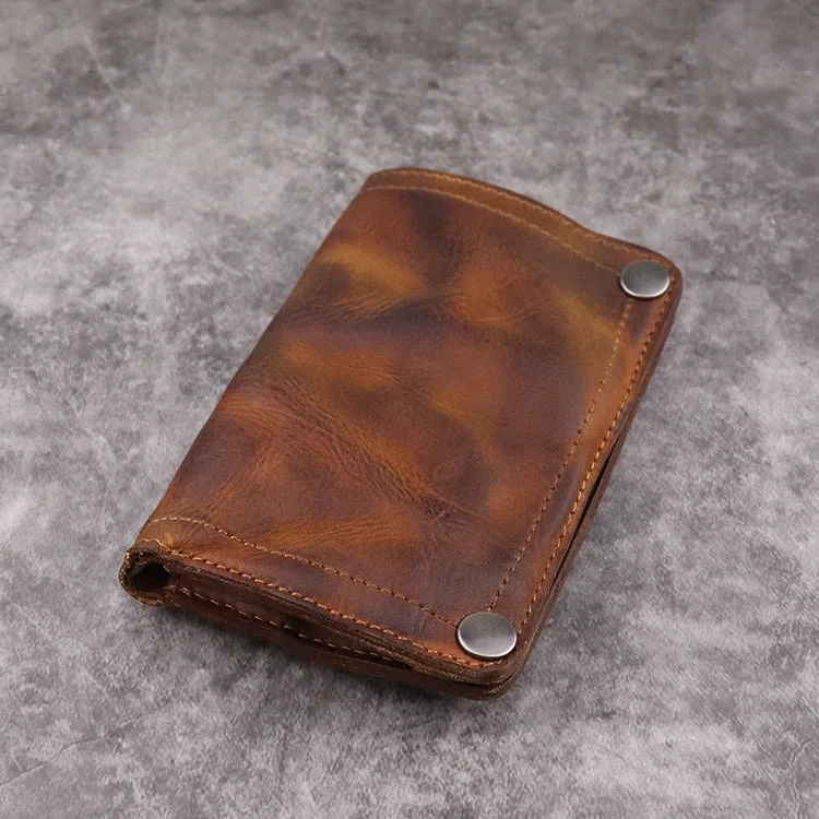 Men's First Layer Retro Long Type Multiple Men's Wallets