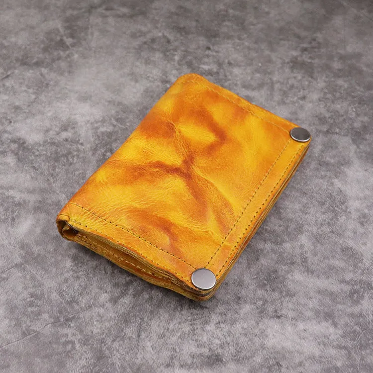 Men's First Layer Retro Long Type Multiple Men's Wallets