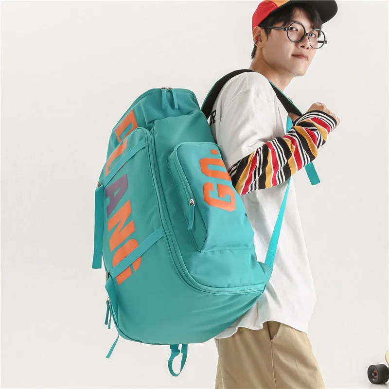 Men's Letter Street High Large Capacity Korean Backpacks