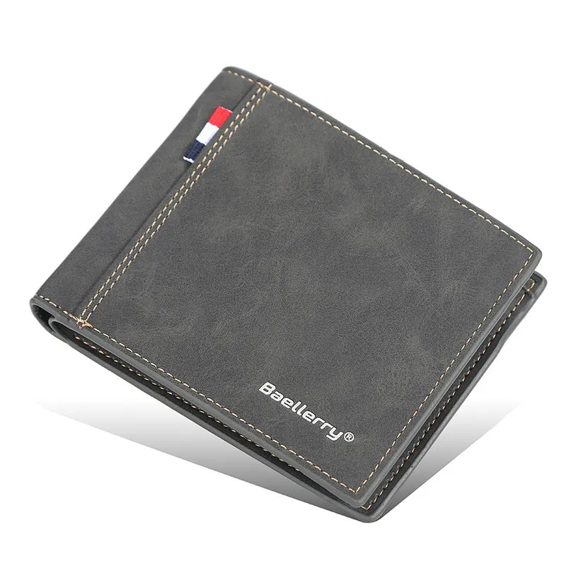 Men's Short Multiple Slots Fashion Green Thin Men's Wallets