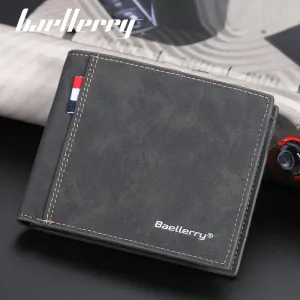 Men's Short Multiple Slots Fashion Green Thin Men's Wallets