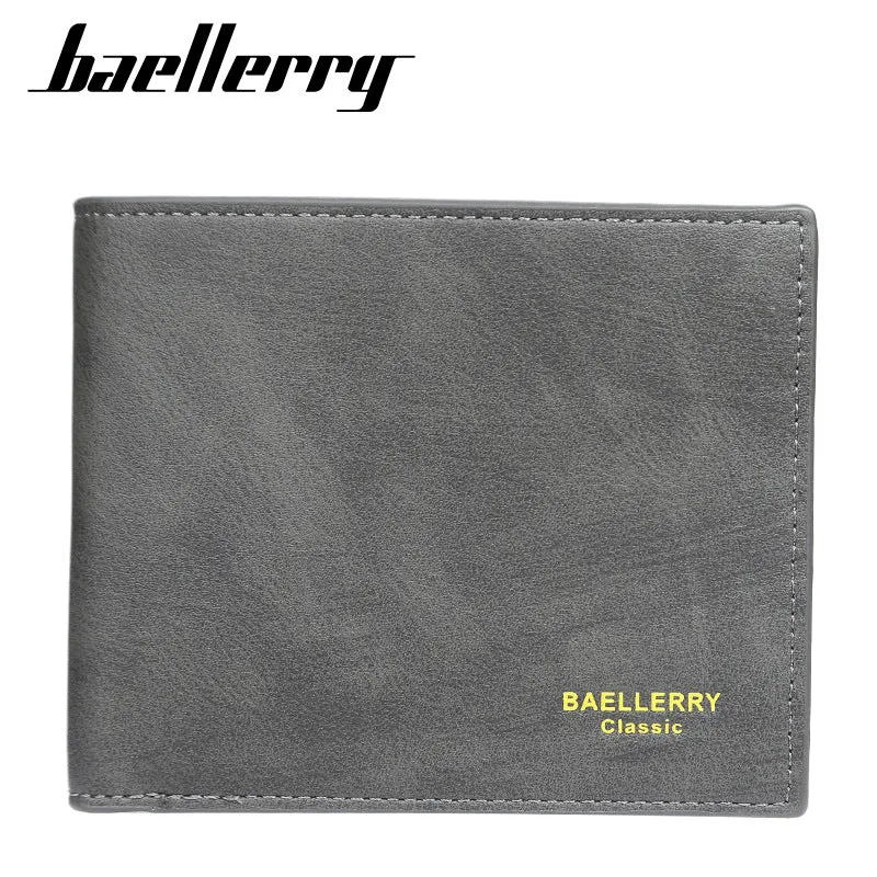 Men's Short Multiple Slots Two-fold Leather Horizontal Men's Wallets
