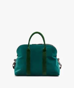 My Style Bags London Smart Twin Velvet Duffel Travel Bag in Green for Women