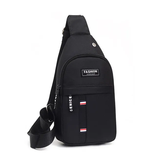 New Men's Multi-function Chest Bag Real-time Shoulder Messenger Backpack Anti-Theft Waterproof Crossbody Bag