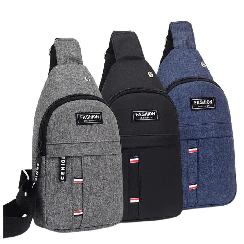 New Men's Multi-function Chest Bag Real-time Shoulder Messenger Backpack Anti-Theft Waterproof Crossbody Bag