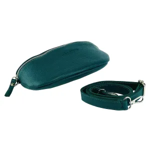 Renato Borzatta Leather Waist Crossbody bag Teal Green
