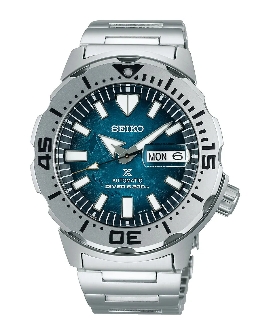Seiko Automatic Diver's Silver and Blue Men's Watch SRPH75K