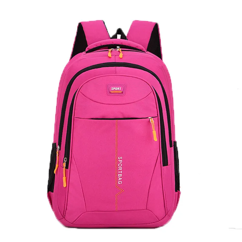 Women's & Men's Couple Solid Color Large Capacity Burden Backpacks