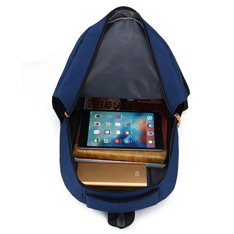 Women's & Men's Couple Solid Color Large Capacity Burden Backpacks