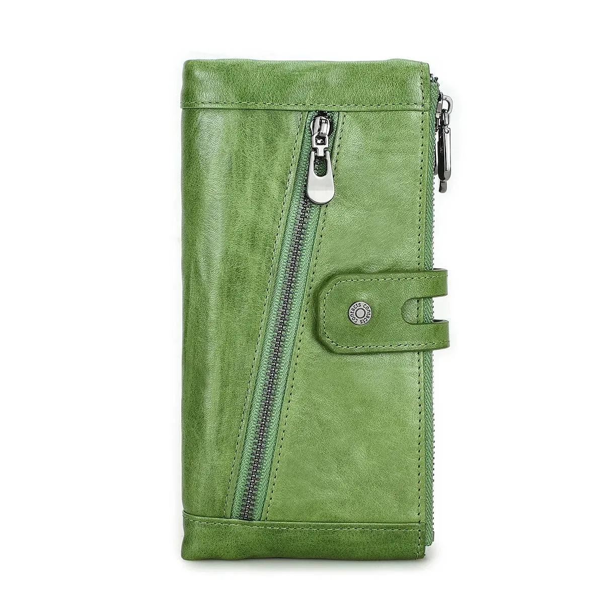 Women’s Genuine Leather RFID Blocking Large Capacity Clutch Purse