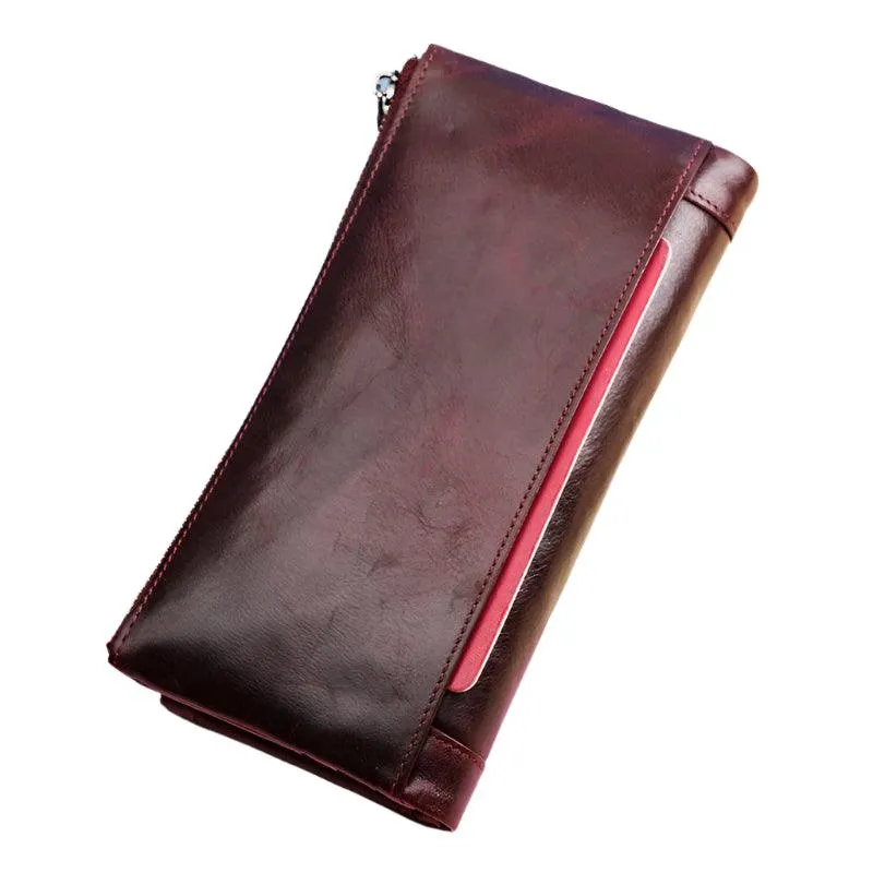 Women’s Genuine Leather RFID Blocking Large Capacity Clutch Purse