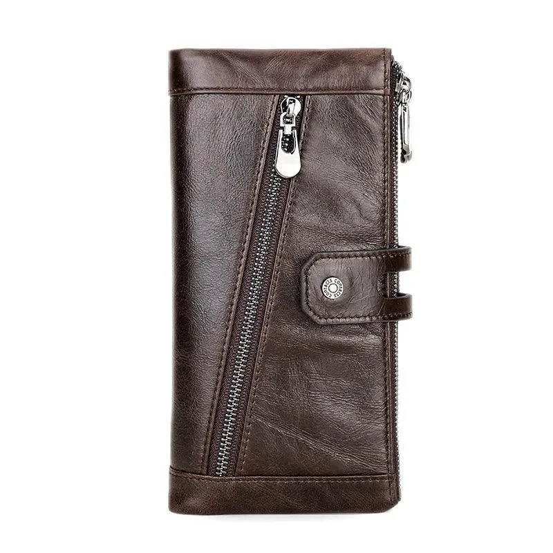 Women’s Genuine Leather RFID Blocking Large Capacity Clutch Purse